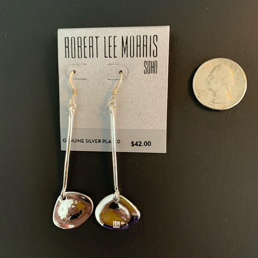 ROBERT LEE MORRIS SOHO SILVER DANGLE EARRINGS